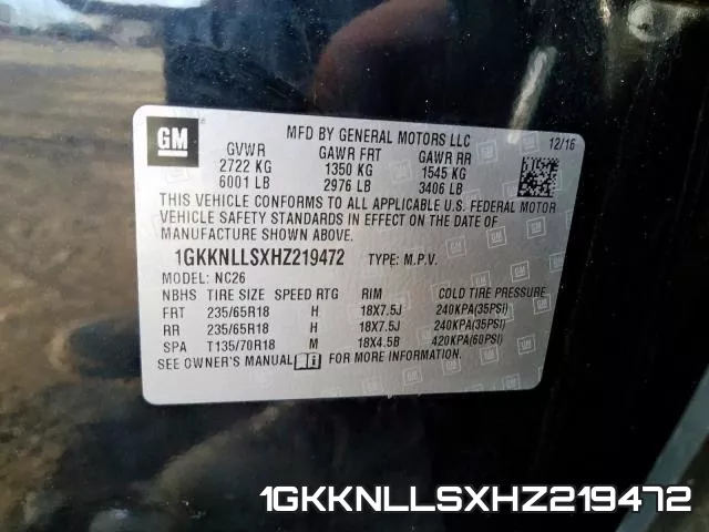 1GKKNLLSXHZ219472