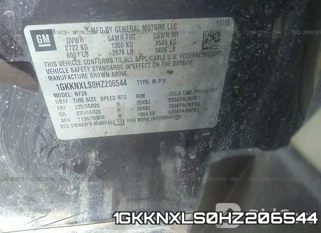 1GKKNXLS0HZ206544