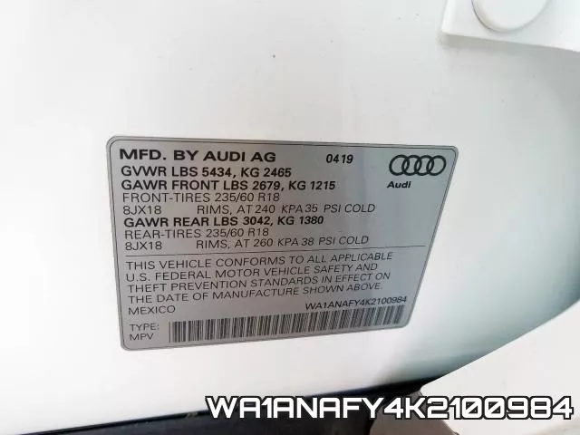 WA1ANAFY4K2100984