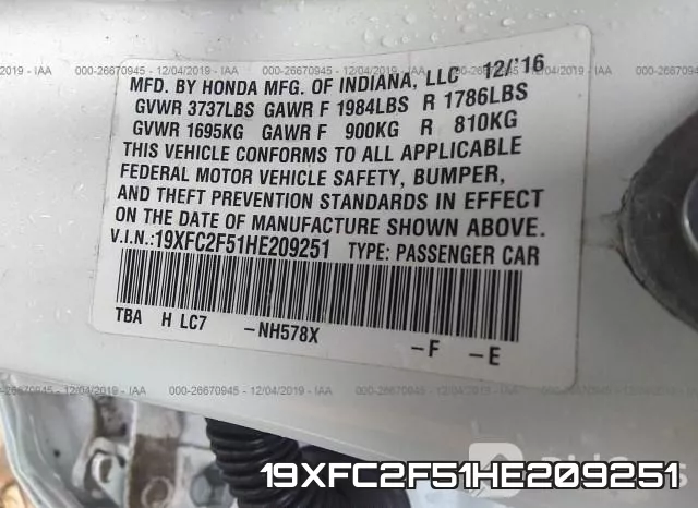 19XFC2F51HE209251