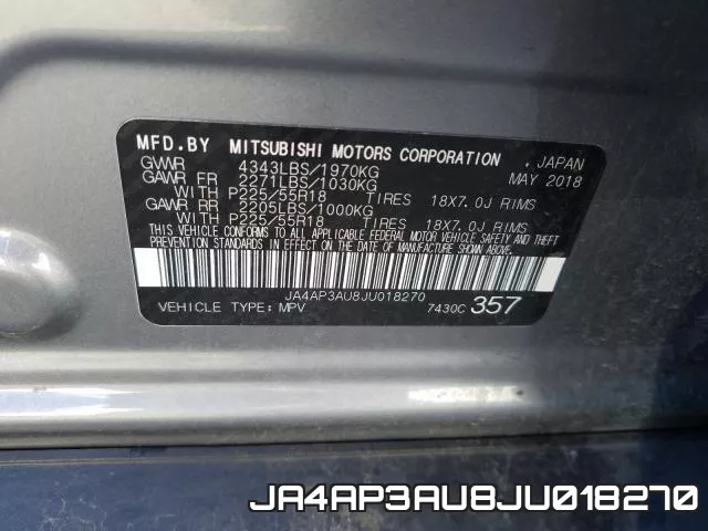 JA4AP3AU8JU018270