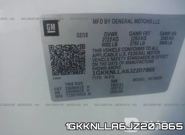 1GKKNLLA6JZ207865