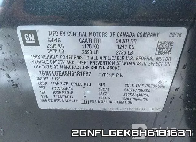 2GNFLGEK8H6181637