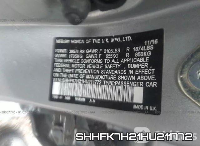SHHFK7H21HU211772