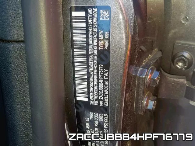 ZACCJBBB4HPF76779
