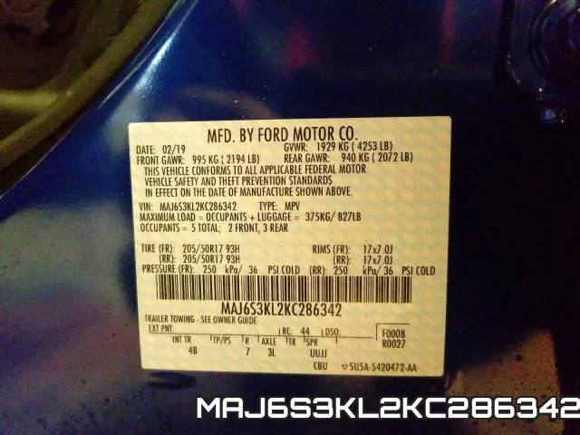 MAJ6S3KL2KC286342