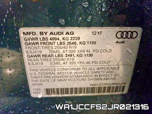 WA1JCCFS2JR021316