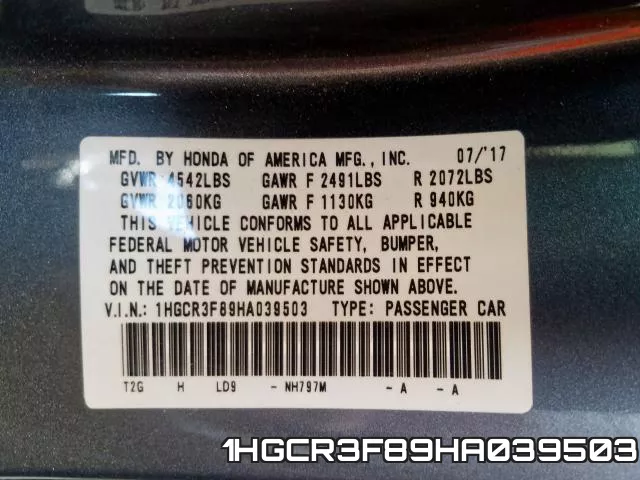 1HGCR3F89HA039503