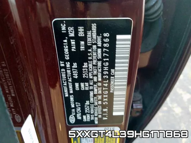 5XXGT4L39HG177868