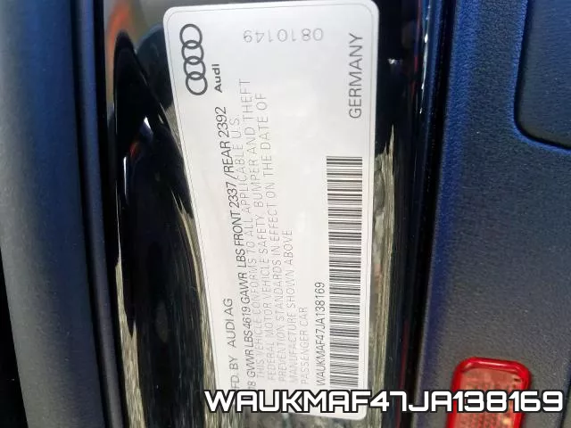 WAUKMAF47JA138169
