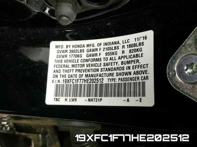 19XFC1F77HE202512