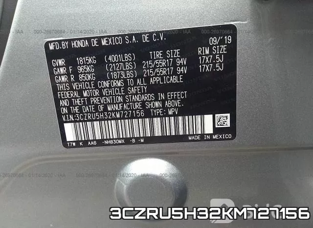 3CZRU5H32KM727156