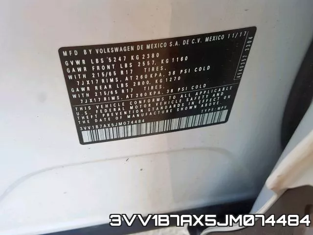 3VV1B7AX5JM074484