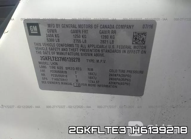 2GKFLTE37H6139278