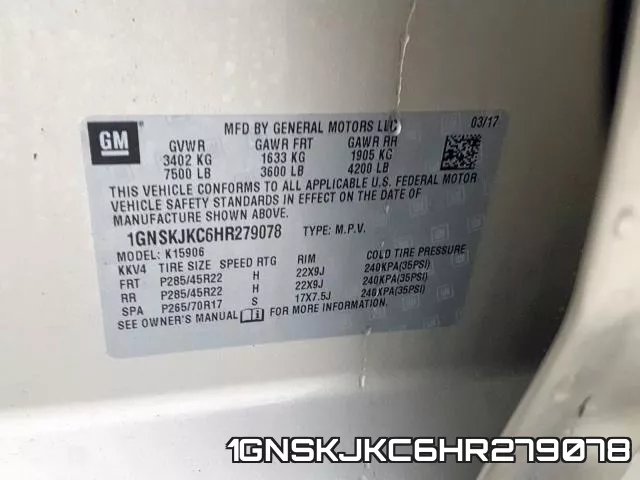 1GNSKJKC6HR279078