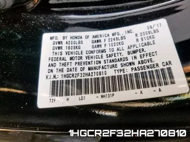 1HGCR2F32HA270810