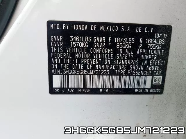 3HGGK5G85JM721223