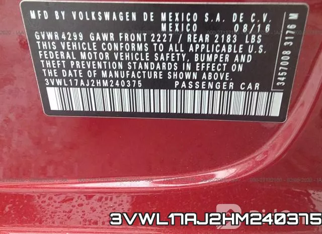 3VWL17AJ2HM240375