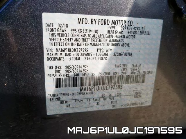 MAJ6P1UL0JC197595