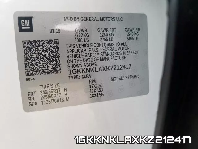 1GKKNKLAXKZ212417