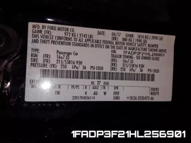 1FADP3F21HL256901