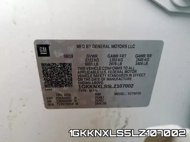 1GKKNXLS5LZ107002