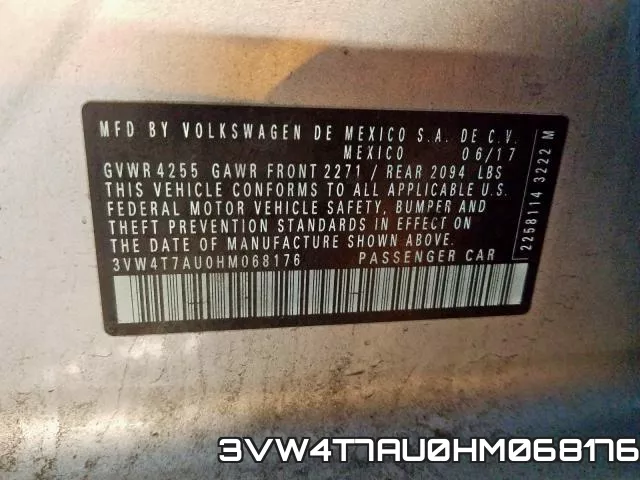 3VW4T7AU0HM068176