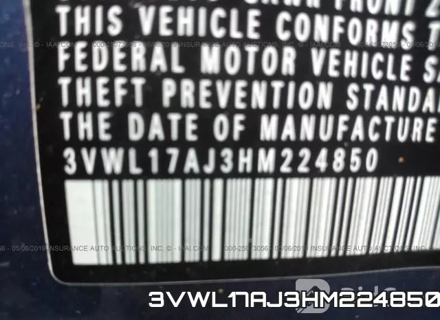 3VWL17AJ3HM224850