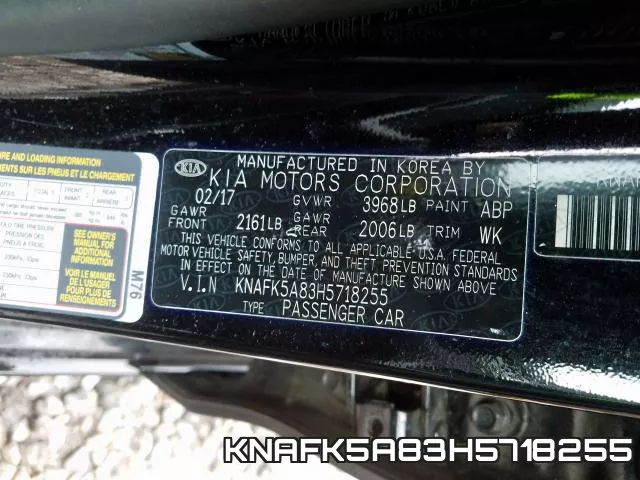 KNAFK5A83H5718255