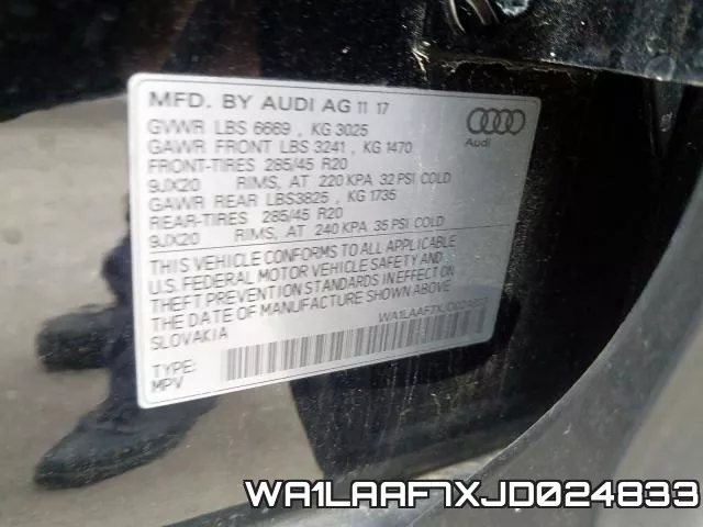 WA1LAAF7XJD024833