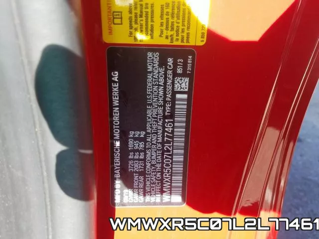 WMWXR5C07L2L77461