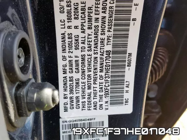 19XFC1F37HE017048