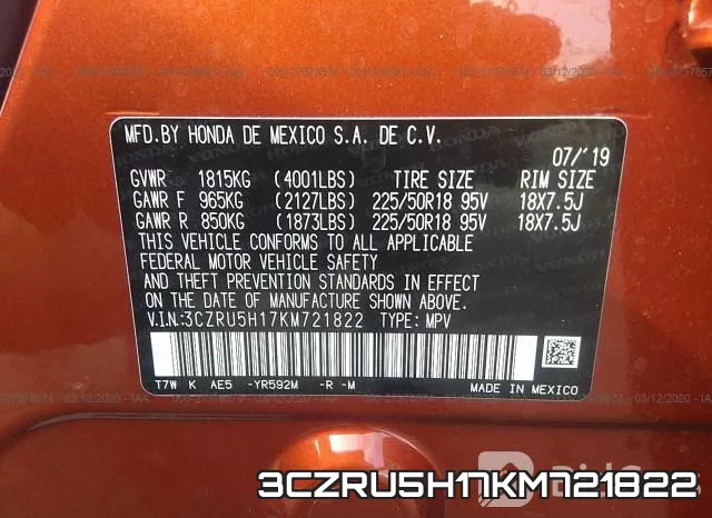 3CZRU5H17KM721822