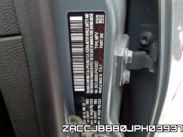 ZACCJBBB0JPH03937