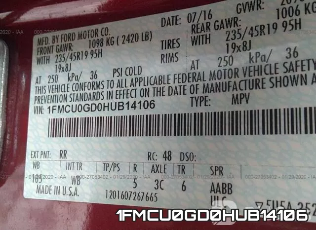 1FMCU0GD0HUB14106