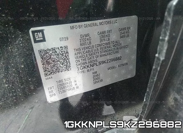 1GKKNPLS9KZ296882