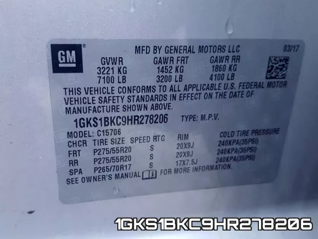 1GKS1BKC9HR278206