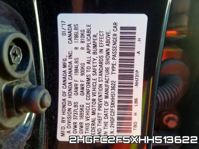 2HGFC2F5XHH513622