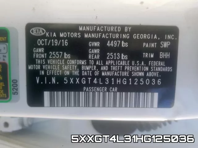 5XXGT4L31HG125036
