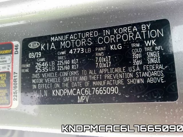 KNDPMCAC6L7665090