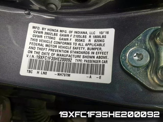 19XFC1F35HE200092