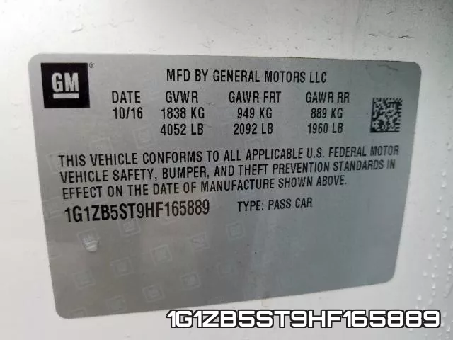 1G1ZB5ST9HF165889