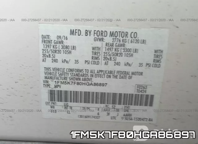 1FM5K7F80HGA86897