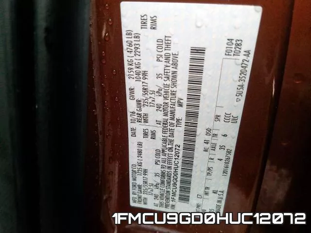 1FMCU9GD0HUC12072