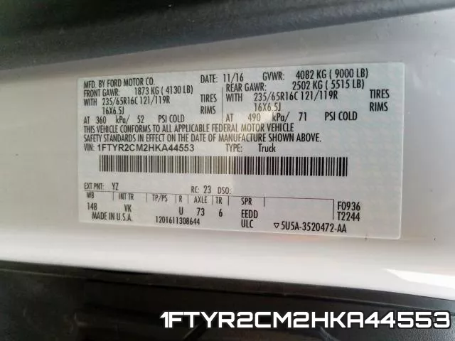 1FTYR2CM2HKA44553