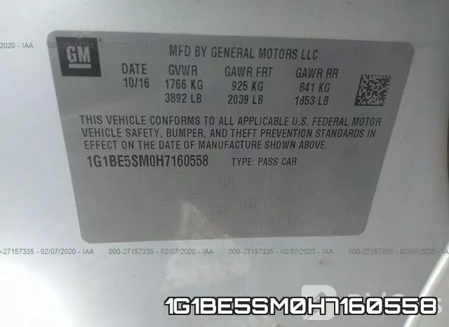 1G1BE5SM0H7160558