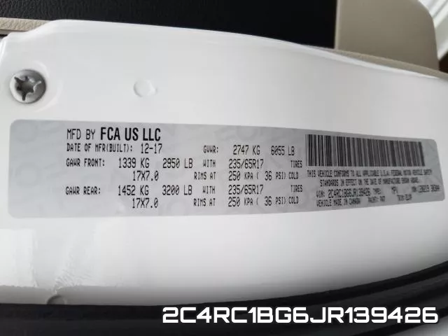 2C4RC1BG6JR139426