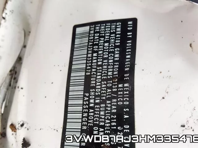 3VWDB7AJ3HM335478