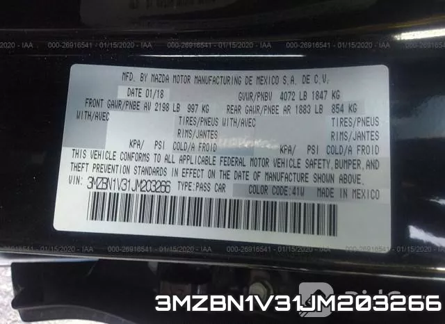 3MZBN1V31JM203266