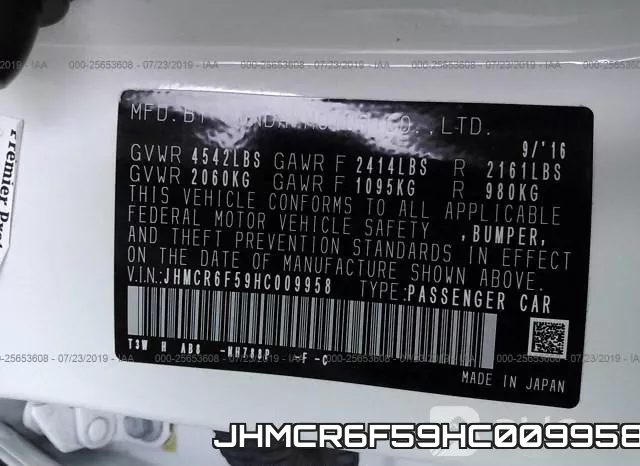 JHMCR6F59HC009958